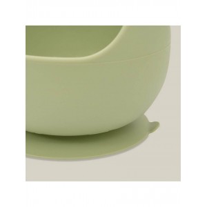 Interbaby Silicone Suction Bowl with Spoon Olive Interbaby Silicone Suction Bowl with Spoon Olive