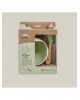 Interbaby Silicone Suction Bowl with Spoon Olive