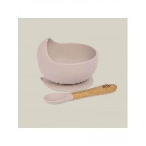 Interbaby Silicone Suction Bowl with Spoon Pink Interbaby Silicone Suction Bowl with Spoon Pink