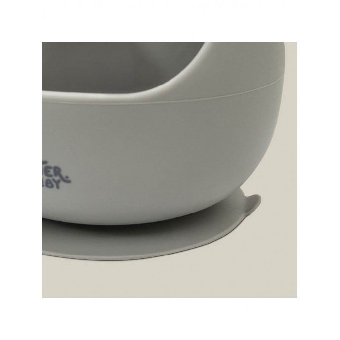 Interbaby Silicone Suction Bowl with Spoon Gray Interbaby Silicone Suction Bowl with Spoon Gray
