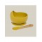 Interbaby Silicone Suction Bowl with Spoon Ochre  Interbaby Silicone Suction Bowl with Spoon Ochre