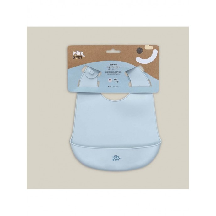 Interbaby Silicone Bib Blue