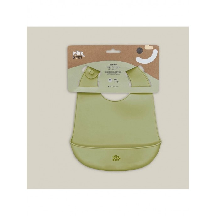 Interbaby Silicone Bib Olive