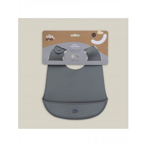 Interbaby Silicone Bib Gray Interbaby Silicone Bib Gray