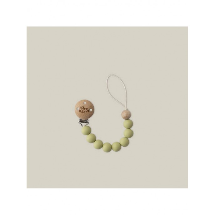 Interbaby Silicone Soother Clip Olive