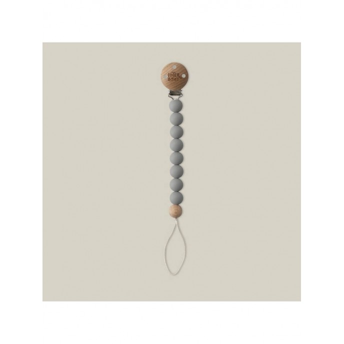 Interbaby Silicone Soother Clip Grey