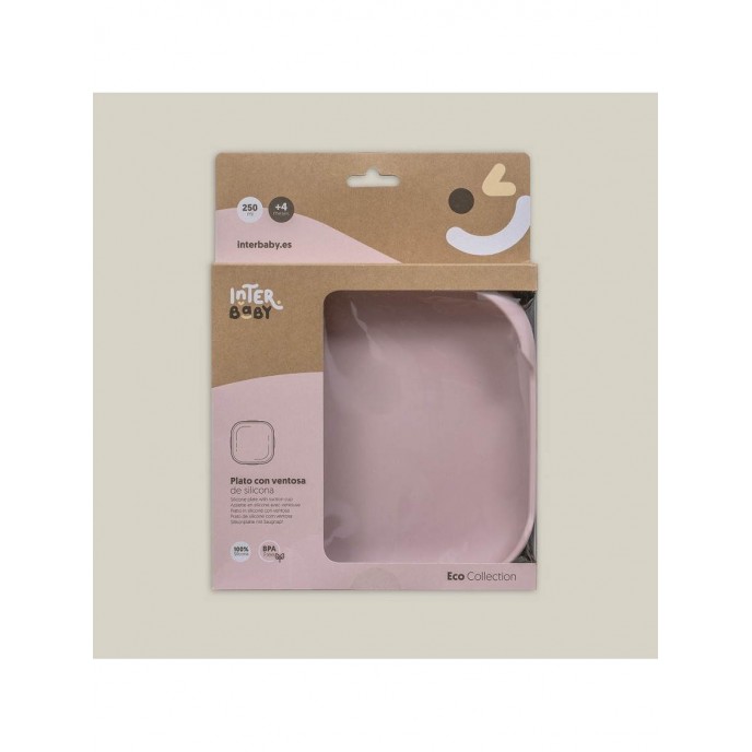 Interbaby Silicone Suction Plate Pink