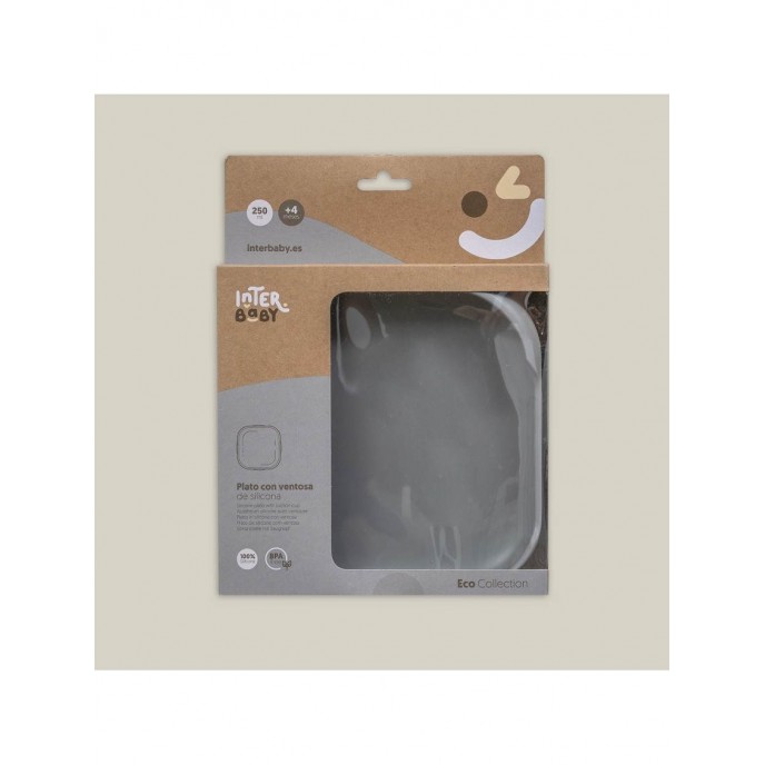 Interbaby Silicone Suction Plate Gray Interbaby Silicone Suction Plate Gray