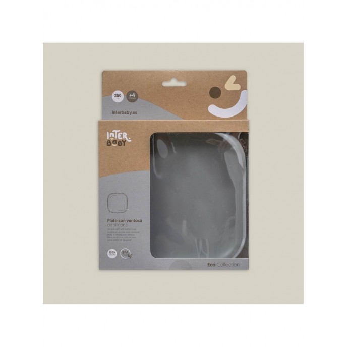 Interbaby Silicone Suction Plate Gray