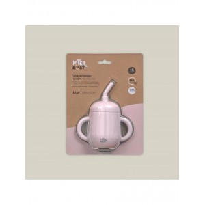 Interbaby Silicone Straw Cup Pink Interbaby Silicone Straw Cup Pink