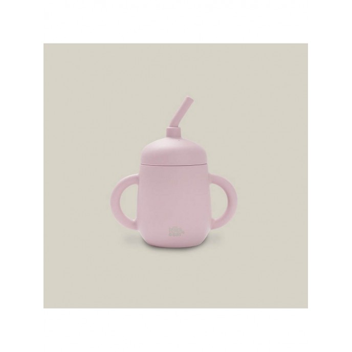 Interbaby Silicone Straw Cup Pink