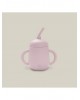 Interbaby Silicone Straw Cup Pink