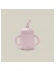 Interbaby Silicone Straw Cup Pink