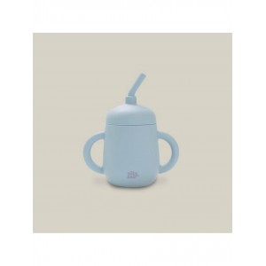 Interbaby Silicone Straw Cup Blue Interbaby Silicone Straw Cup Blue
