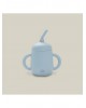 Interbaby Silicone Straw Cup Blue