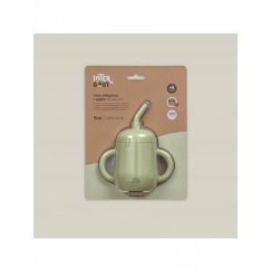 Interbaby Silicone Straw Cup Olive Interbaby Silicone Straw Cup Olive