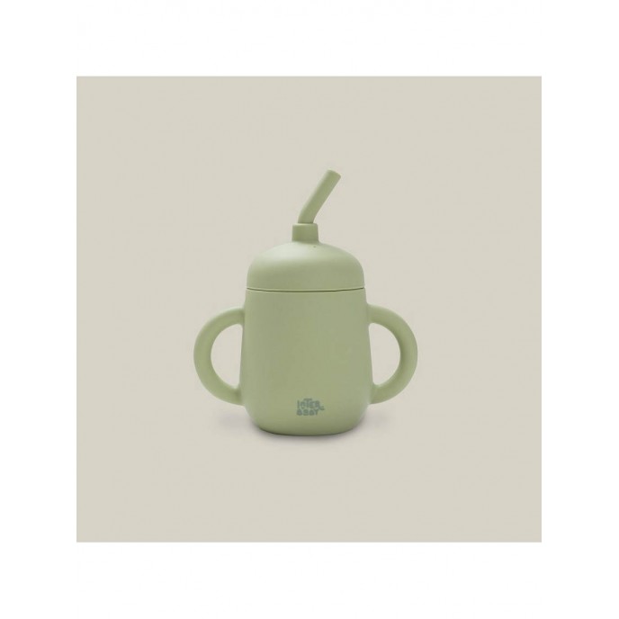 Interbaby Silicone Straw Cup Olive