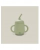 Interbaby Silicone Straw Cup Green
