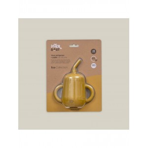 Interbaby Silicone Straw Cup Ochre Interbaby Silicone Straw Cup Ochre