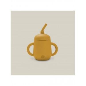 Interbaby Silicone Straw Cup Ochre Interbaby Silicone Straw Cup Ochre