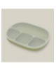 Interbaby Silicone Suction Divider Plate with Lid Olive