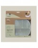 Interbaby Silicone Suction Divider Plate with Lid Olive