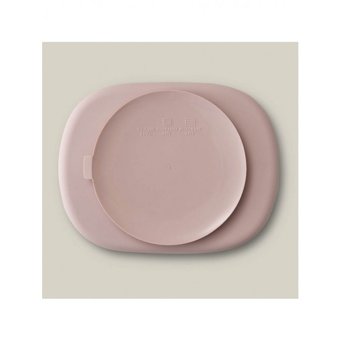 Interbaby Silicone Suction Divider Plate with Lid Pink Interbaby Silicone Suction Divider Plate with Lid Pink