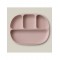 Interbaby Silicone Suction Divider Plate with Lid Pink