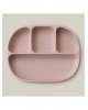 Interbaby Silicone Suction Divider Plate with Lid Pink