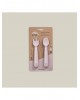Interbaby Silicone Fork and Spoon Pink