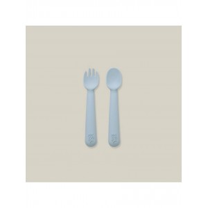 Interbaby Silicone Fork and Spoon Blue Interbaby Silicone Fork and Spoon Blue