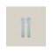 Interbaby Silicone Fork and Spoon Blue Interbaby Silicone Fork and Spoon Blue