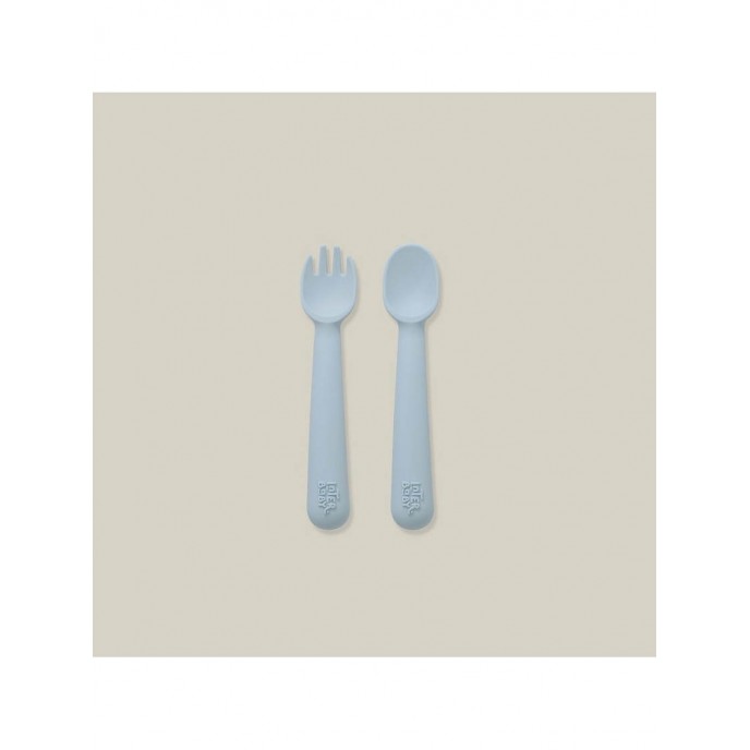 Interbaby Silicone Fork and Spoon Blue