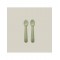 Interbaby Silicone Fork and Spoon Olive Interbaby Silicone Fork and Spoon Olive