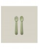 Interbaby Silicone Fork and Spoon Olive