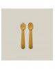 Interbaby Silicone Fork and Spoon Ochre