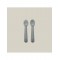 Interbaby Silicone Fork and Spoon Gray Interbaby Silicone Fork and Spoon Gray