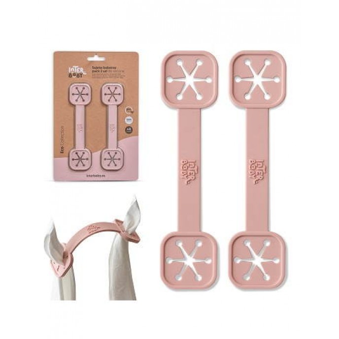 Interbaby Silicone Bib Clips Pink