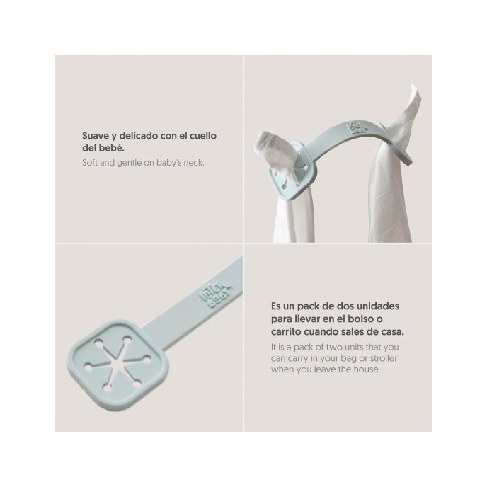 Interbaby Silicone Bib Clips Blue