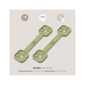 Interbaby Silicone Bib Clips Olive