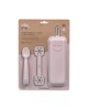Interbaby Silicone Bib Clip and Spoon in Case Pink