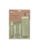 Interbaby Silicone Bib Clip and Spoon in Case Olive