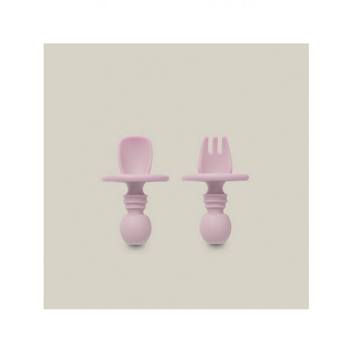 Interbaby Silicone Training Cutlery Pink