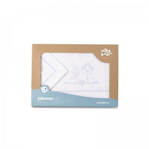 Interbaby Cot Sheets Set Cotton Mon Petit Blue Interbaby Cot Sheets Set Cotton Mon Petit Blue