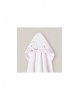 Interbaby Hooded Towel Heart White Pink