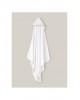 Interbaby Hooded Towel Heart White Gray