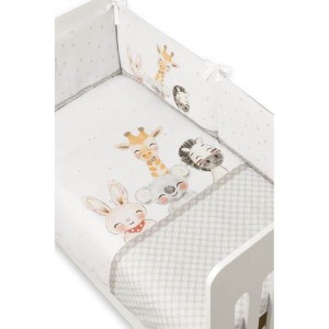 Interbaby Bedding Set Animals Gray Interbaby Bedding Set Animals Gray