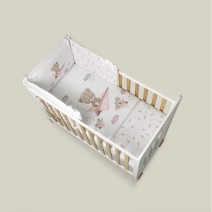 Interbaby Bedding Set Paper Plane Pink