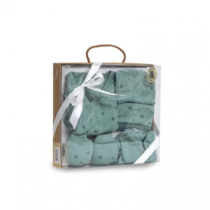 Interbaby Gift Set 5pc Sun Stars Olive Interbaby Gift Set 5pc Sun Stars Olive