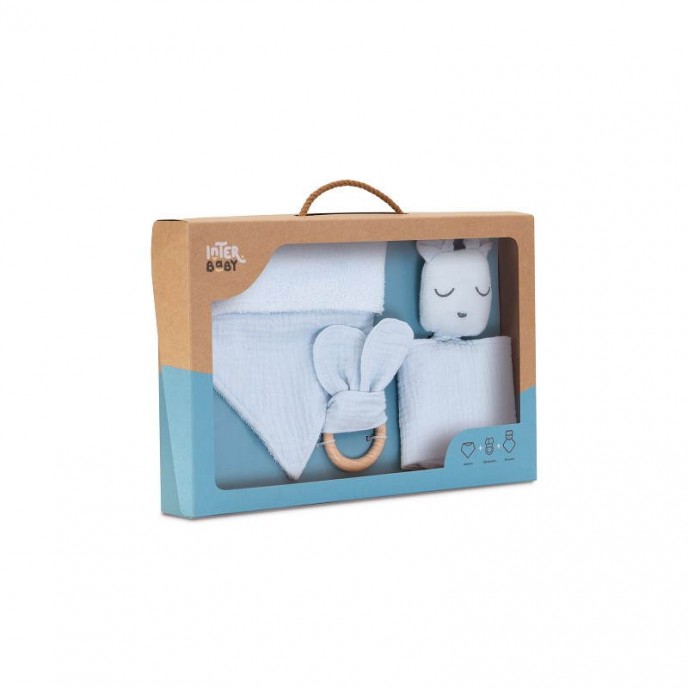 Interbaby Bamboo Set 3pc Blue Interbaby Bamboo Set 3pc Blue
